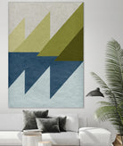 New Linen Geometrics D by GI ArtLab on GIANT ART - blue abstract