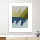 New Linen Geometrics D by GI ArtLab on GIANT ART - blue abstract