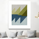 New Linen Geometrics D by GI ArtLab on GIANT ART - blue abstract