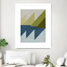 New Linen Geometrics D by GI ArtLab on GIANT ART - blue abstract