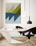 New Linen Geometrics D by GI ArtLab on GIANT ART - blue abstract