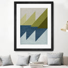 New Linen Geometrics D by GI ArtLab on GIANT ART - blue abstract