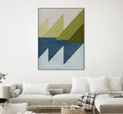 New Linen Geometrics D by GI ArtLab on GIANT ART - blue abstract