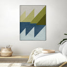 New Linen Geometrics D by GI ArtLab on GIANT ART - blue abstract