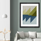 New Linen Geometrics D by GI ArtLab on GIANT ART - blue abstract