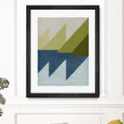 New Linen Geometrics D by GI ArtLab on GIANT ART - blue abstract
