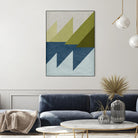 New Linen Geometrics D by GI ArtLab on GIANT ART - blue abstract