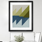 New Linen Geometrics D by GI ArtLab on GIANT ART - blue abstract