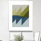 New Linen Geometrics D by GI ArtLab on GIANT ART - blue abstract