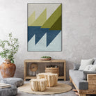New Linen Geometrics D by GI ArtLab on GIANT ART - blue abstract