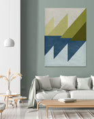New Linen Geometrics D by GI ArtLab on GIANT ART - blue abstract