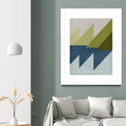 New Linen Geometrics D by GI ArtLab on GIANT ART - blue abstract