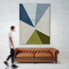 New Linen Geometrics E by GI ArtLab on GIANT ART - grey abstract