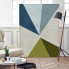 New Linen Geometrics E by GI ArtLab on GIANT ART - grey abstract
