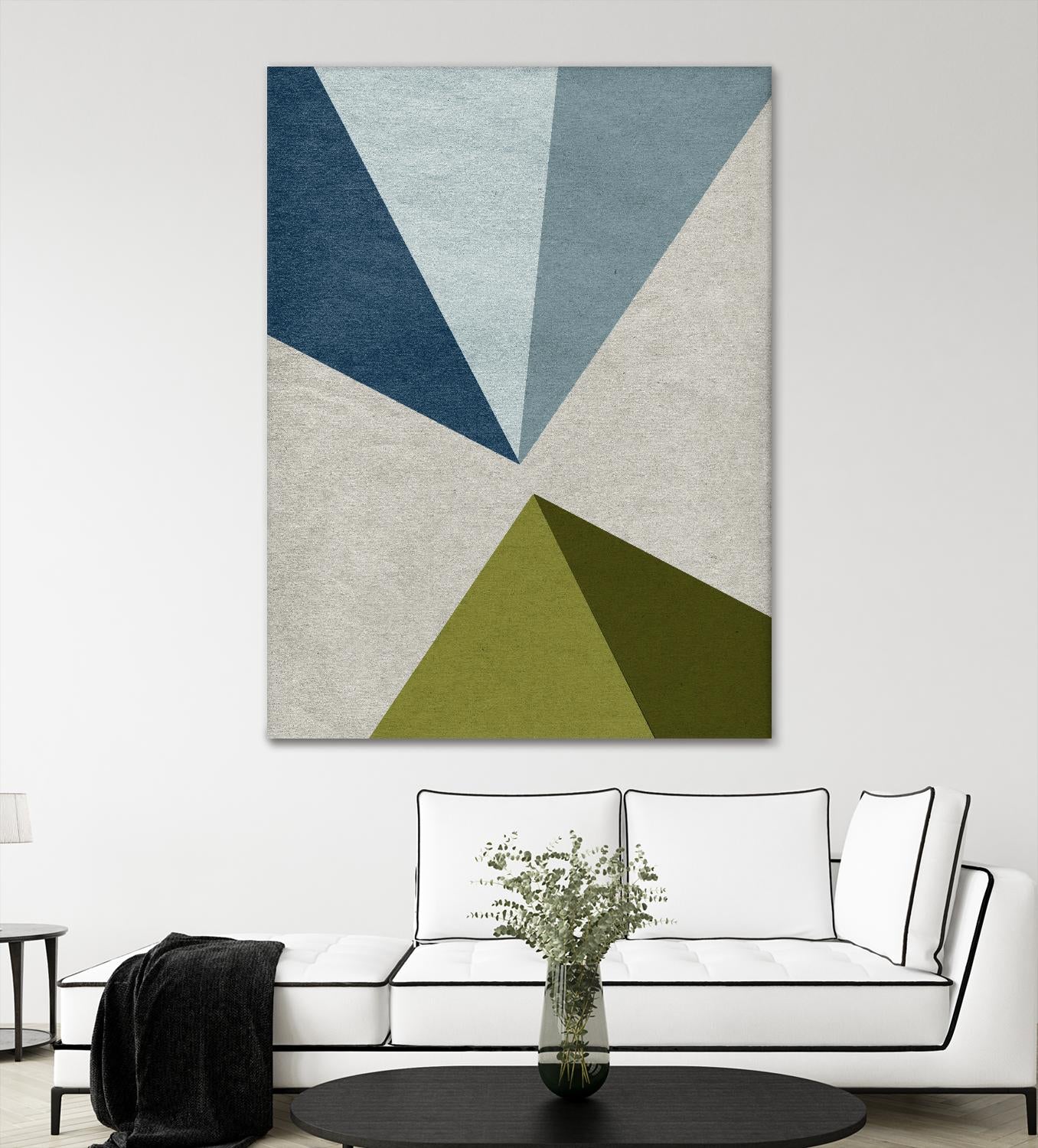 New Linen Geometrics E by GI ArtLab on GIANT ART - grey abstract