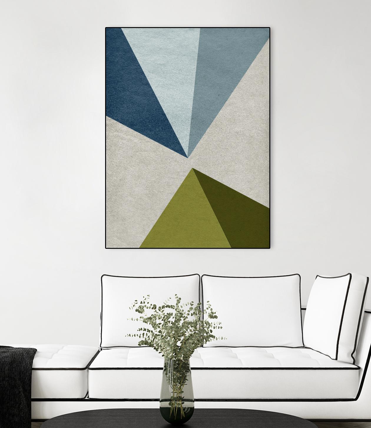 New Linen Geometrics E by GI ArtLab on GIANT ART - grey abstract
