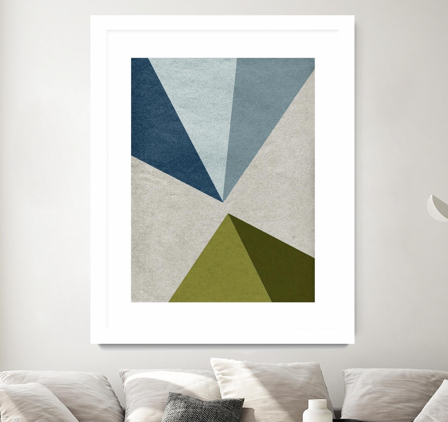 New Linen Geometrics E by GI ArtLab on GIANT ART - grey abstract