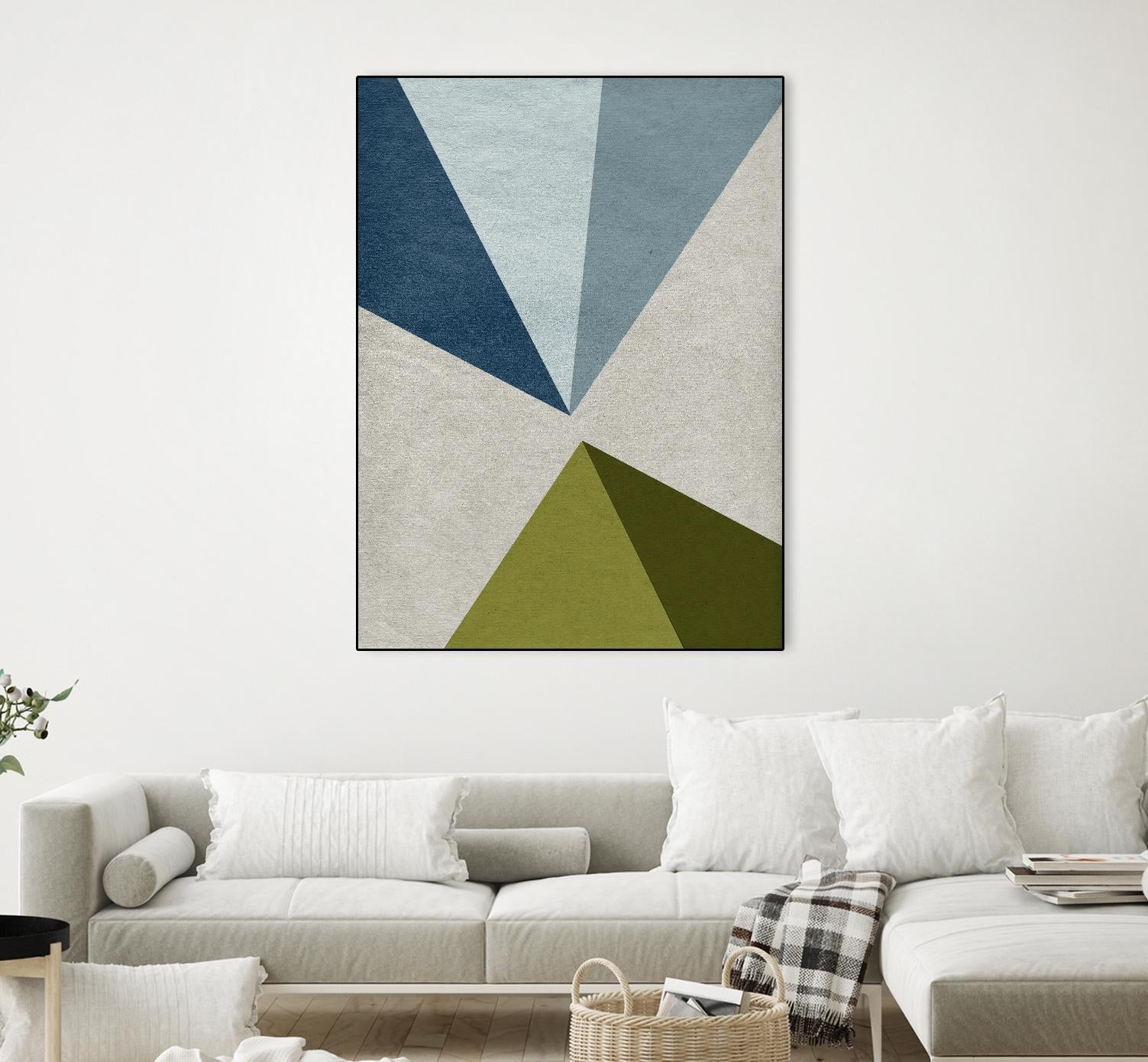 New Linen Geometrics E by GI ArtLab on GIANT ART - grey abstract