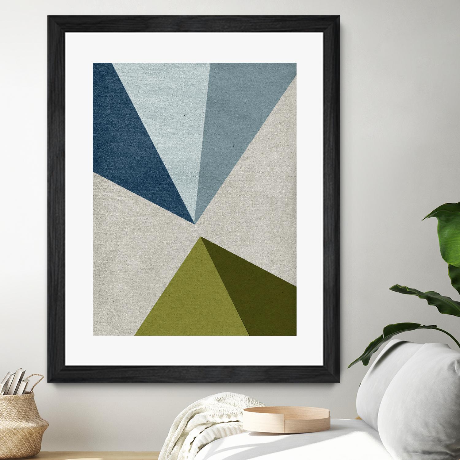 New Linen Geometrics E by GI ArtLab on GIANT ART - grey abstract