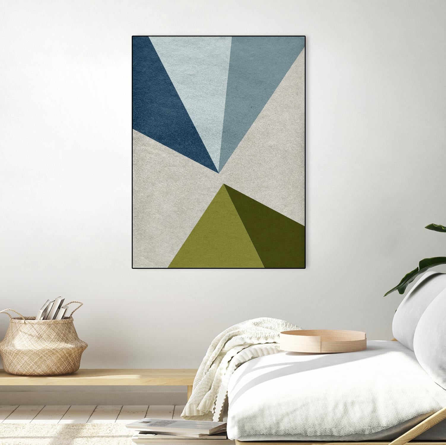 New Linen Geometrics E by GI ArtLab on GIANT ART - grey abstract