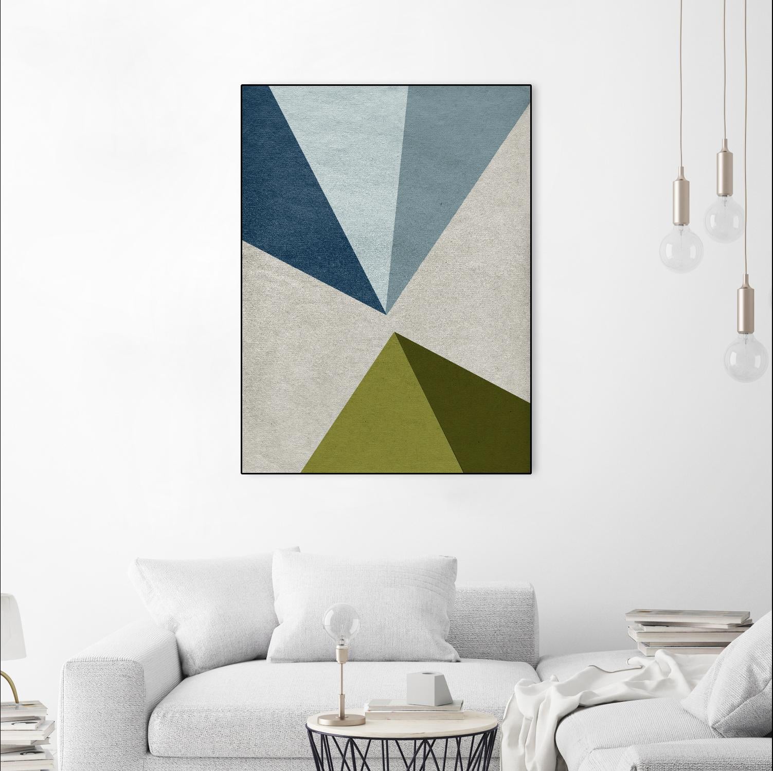 New Linen Geometrics E by GI ArtLab on GIANT ART - grey abstract