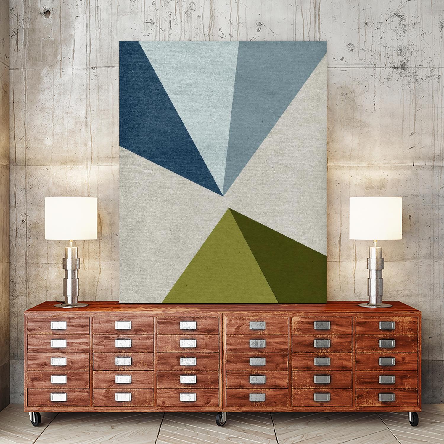 New Linen Geometrics E by GI ArtLab on GIANT ART - grey abstract