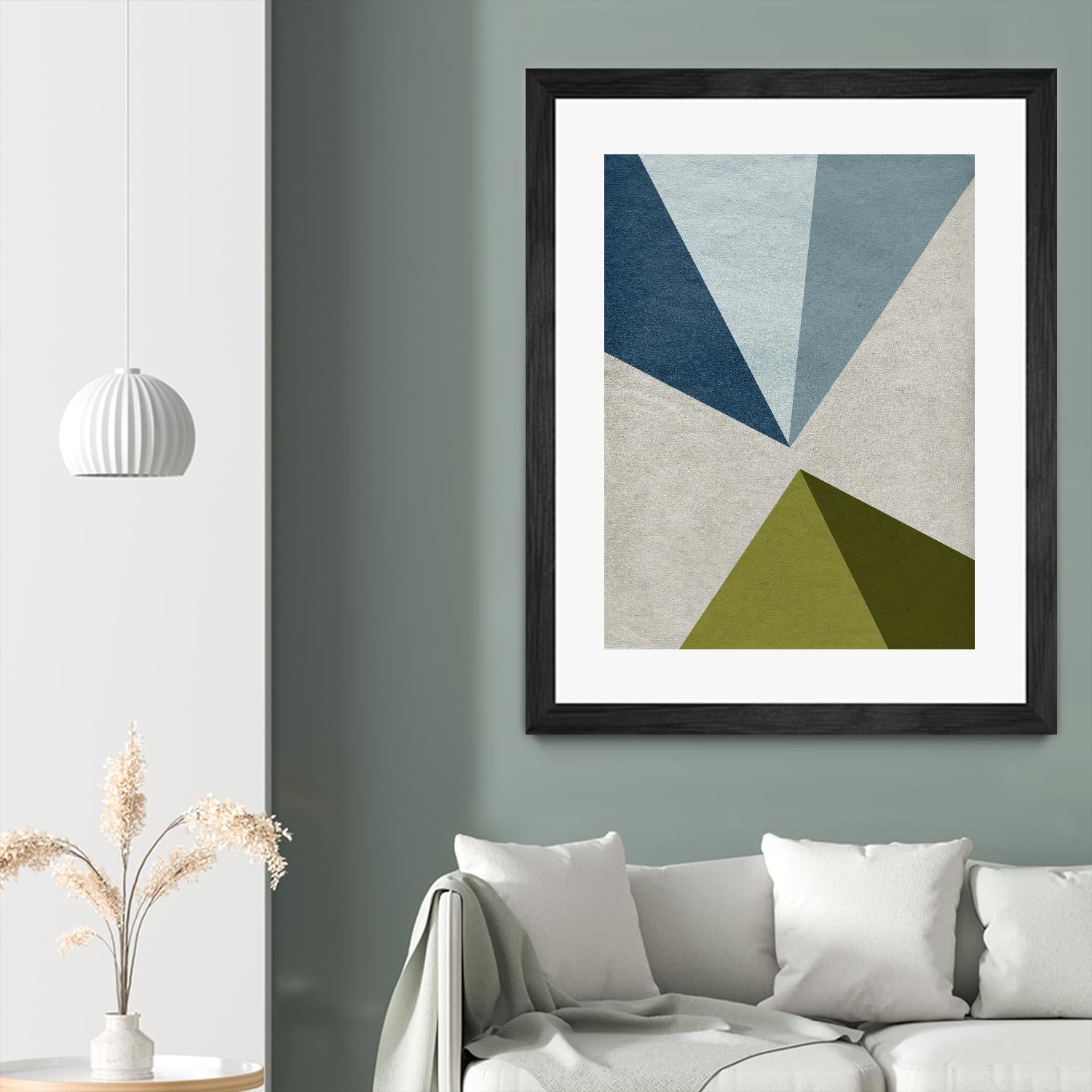 New Linen Geometrics E by GI ArtLab on GIANT ART - grey abstract