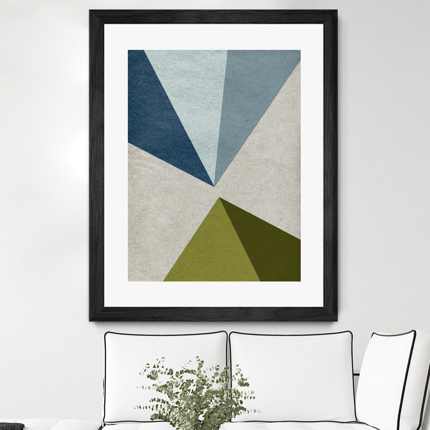 New Linen Geometrics E by GI ArtLab on GIANT ART - grey abstract