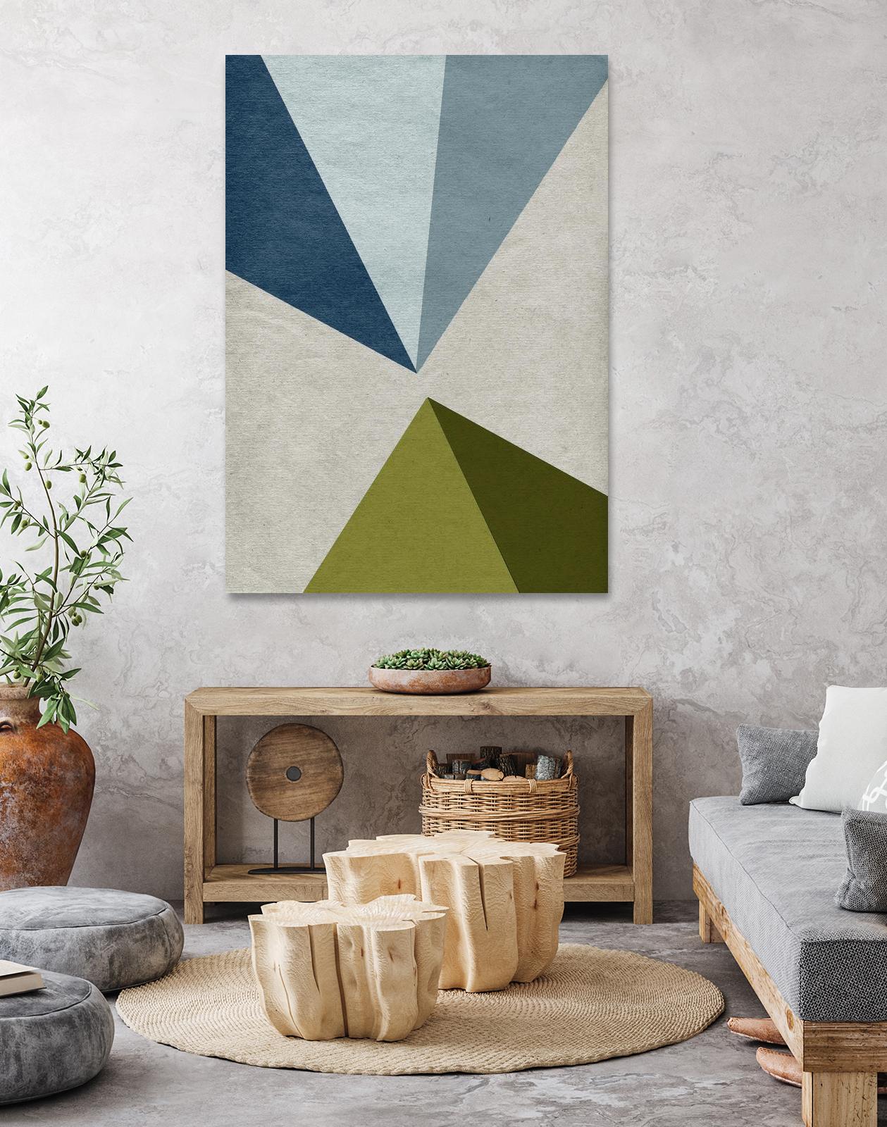 New Linen Geometrics E by GI ArtLab on GIANT ART - grey abstract