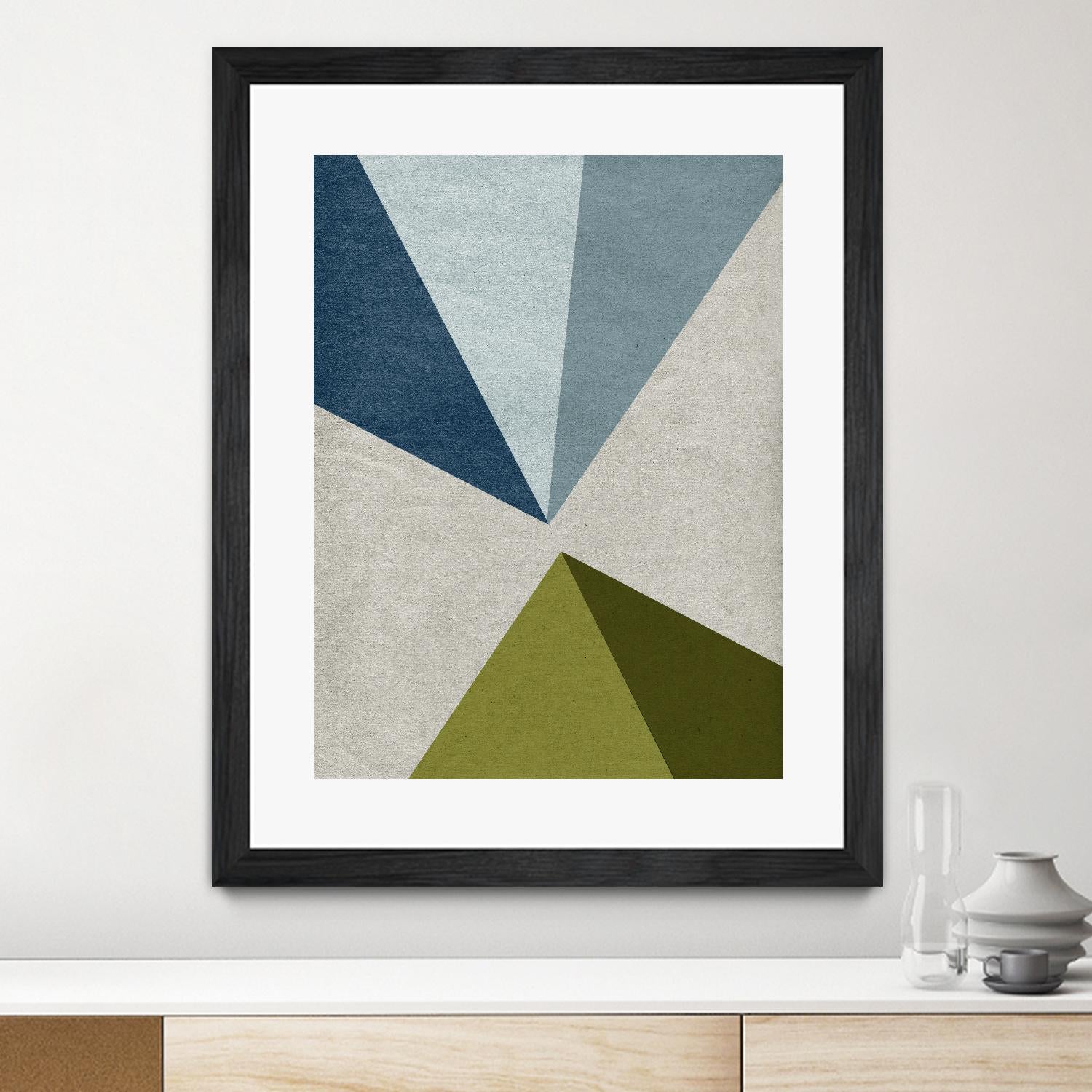 New Linen Geometrics E by GI ArtLab on GIANT ART - grey abstract