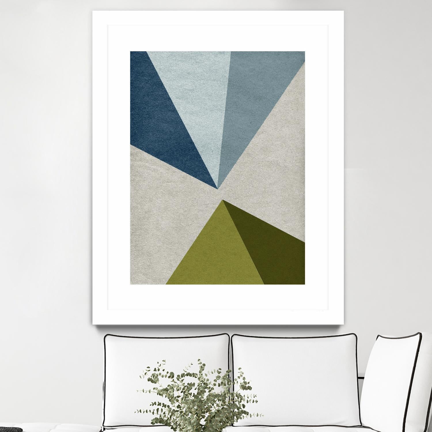 New Linen Geometrics E by GI ArtLab on GIANT ART - grey abstract