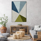New Linen Geometrics E by GI ArtLab on GIANT ART - grey abstract