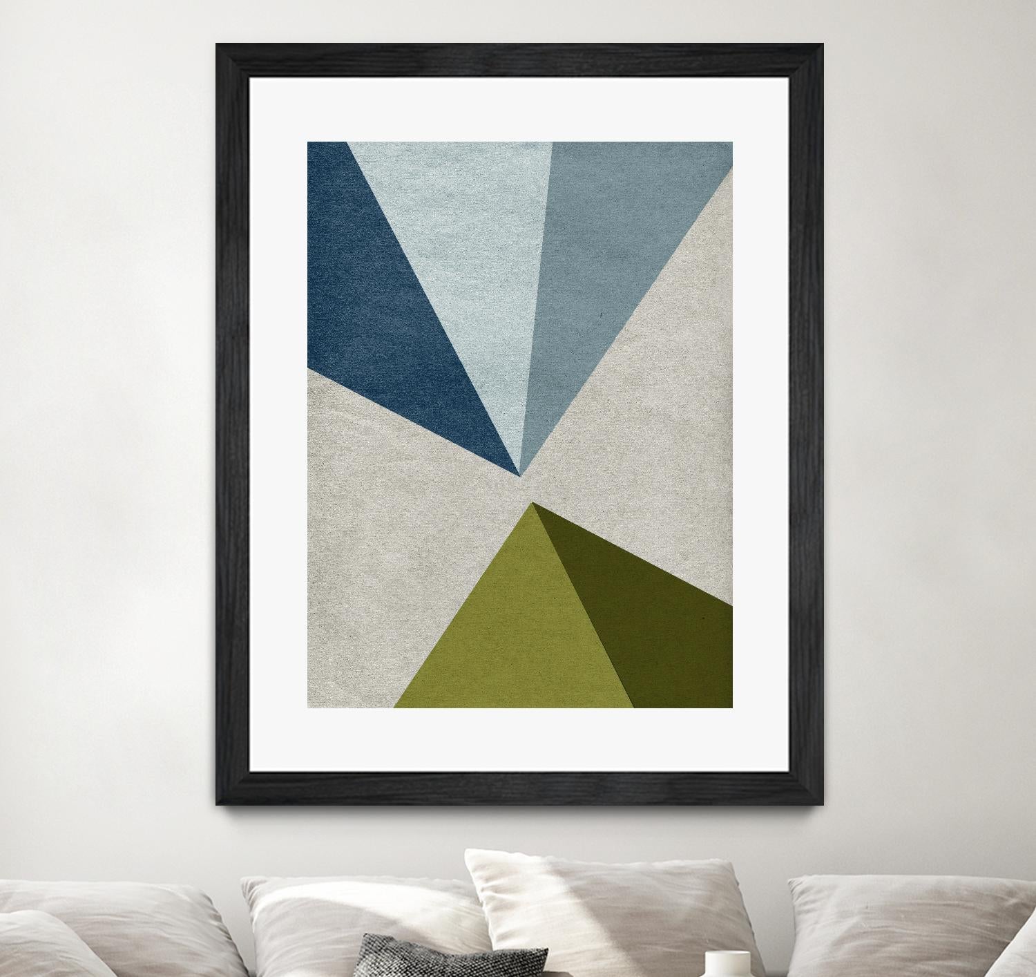 New Linen Geometrics E by GI ArtLab on GIANT ART - grey abstract