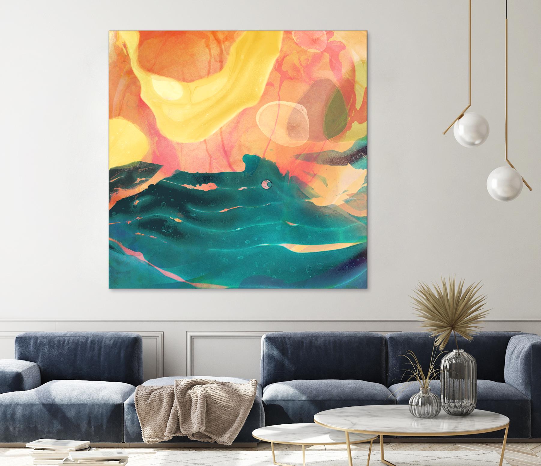 Seaside Abstract by THE Studio on GIANT ART - red abstract