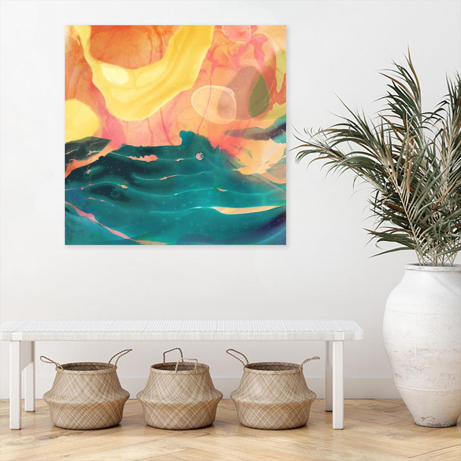Seaside Abstract by THE Studio on GIANT ART - orange abstract