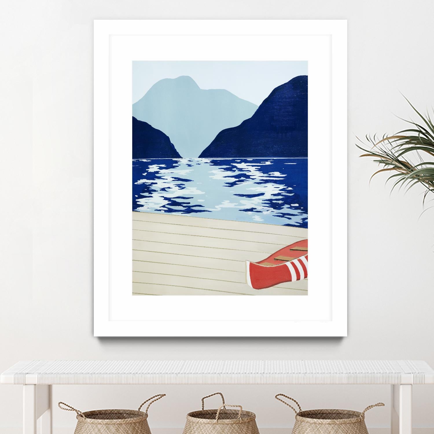 Afternoon Canoe by David Dimond on GIANT ART - beige landscape