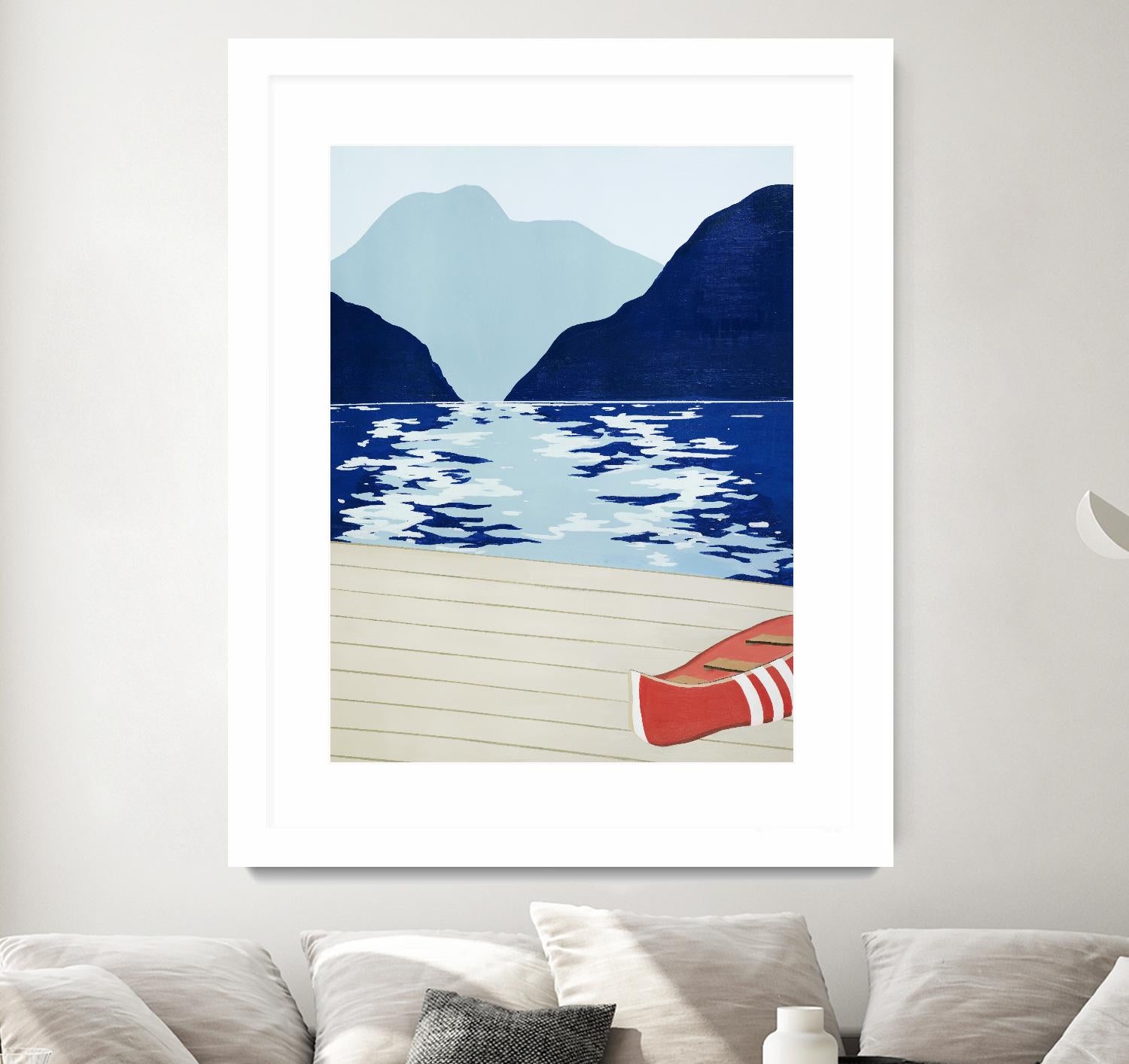 Afternoon Canoe by David Dimond on GIANT ART - beige landscape