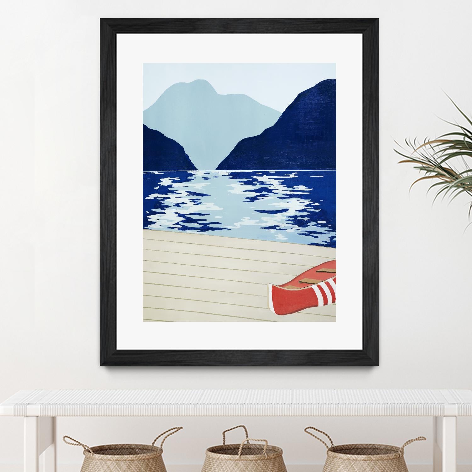 Afternoon Canoe by David Dimond on GIANT ART - beige landscape