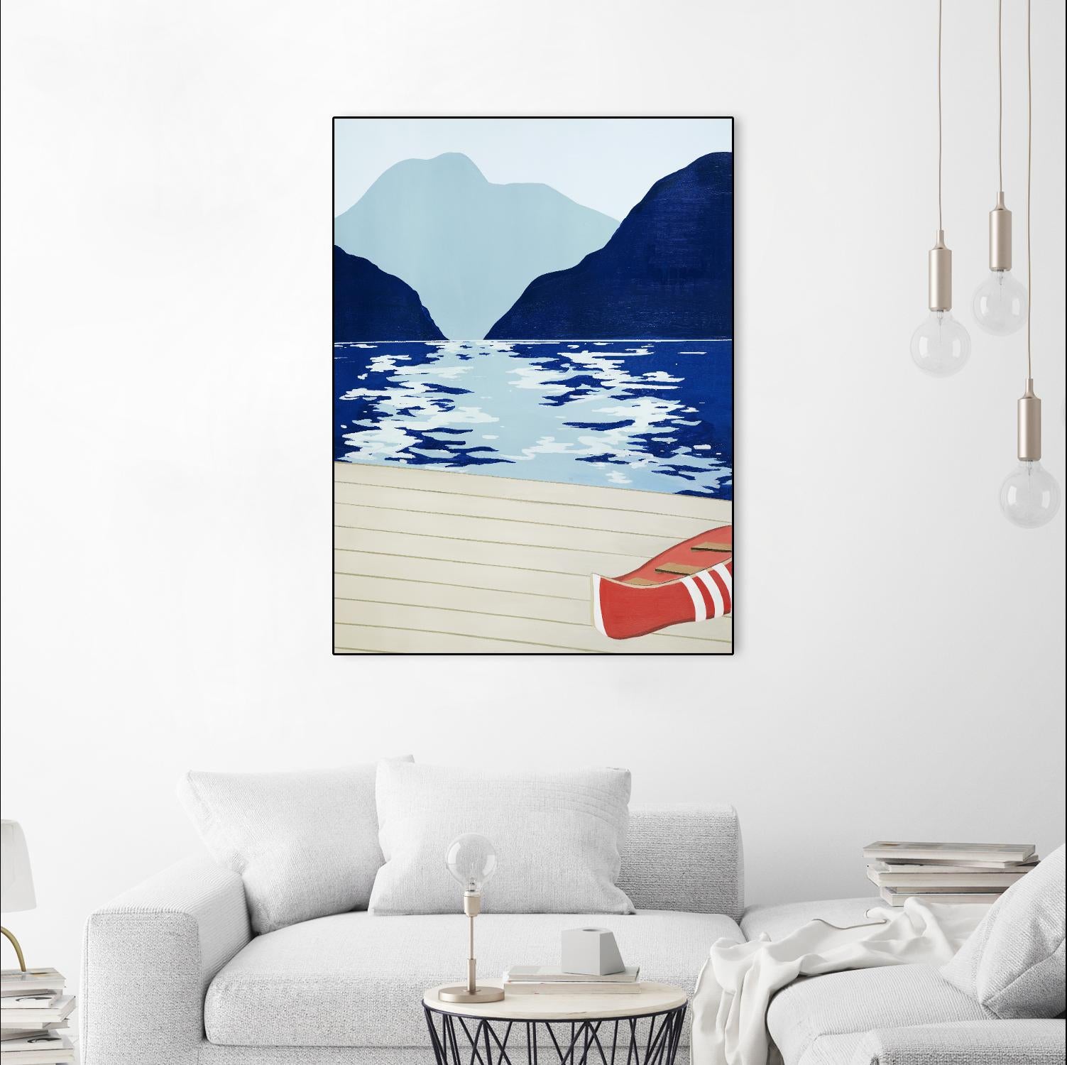 Afternoon Canoe by David Dimond on GIANT ART - beige landscape