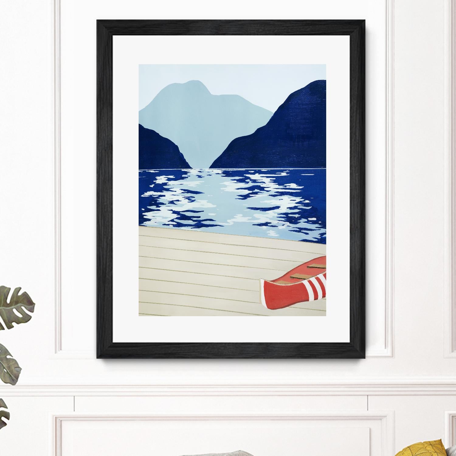 Afternoon Canoe by David Dimond on GIANT ART - beige landscape