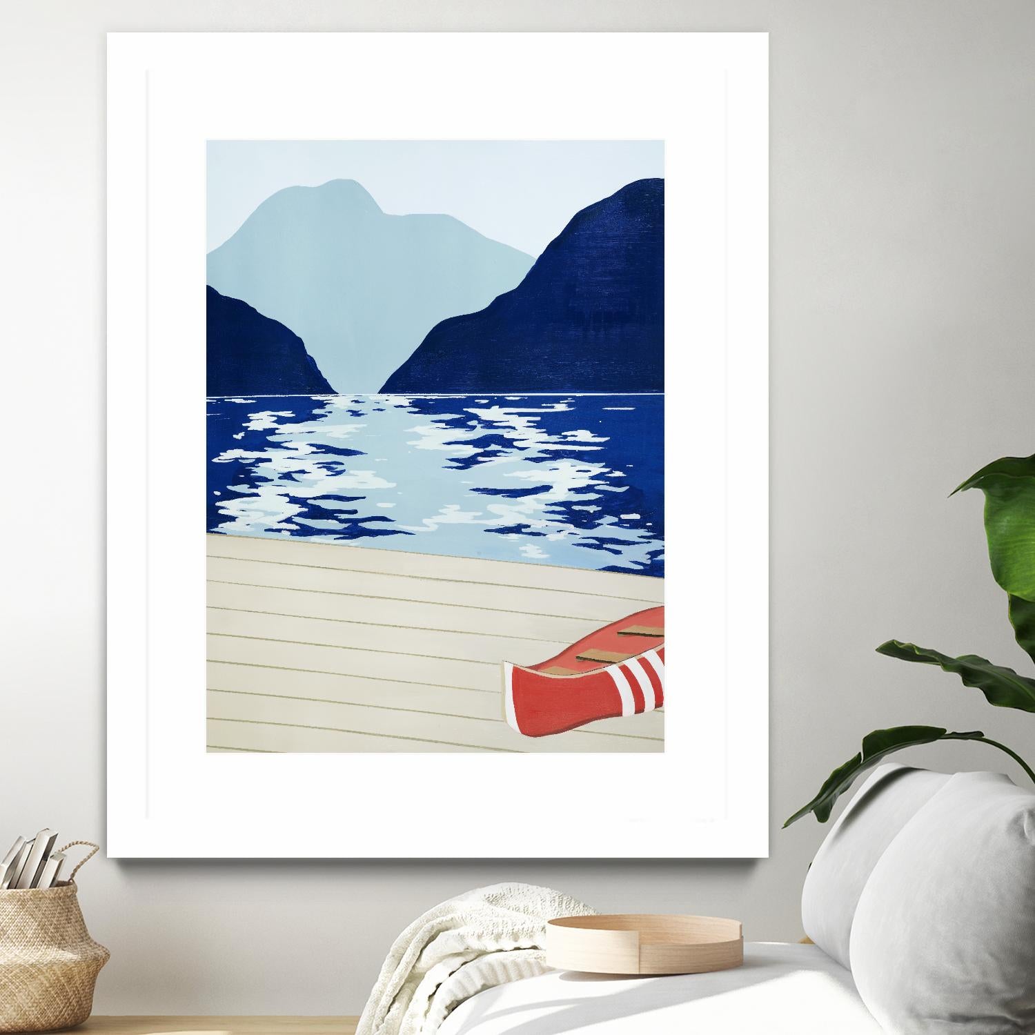 Afternoon Canoe by David Dimond on GIANT ART - beige landscape