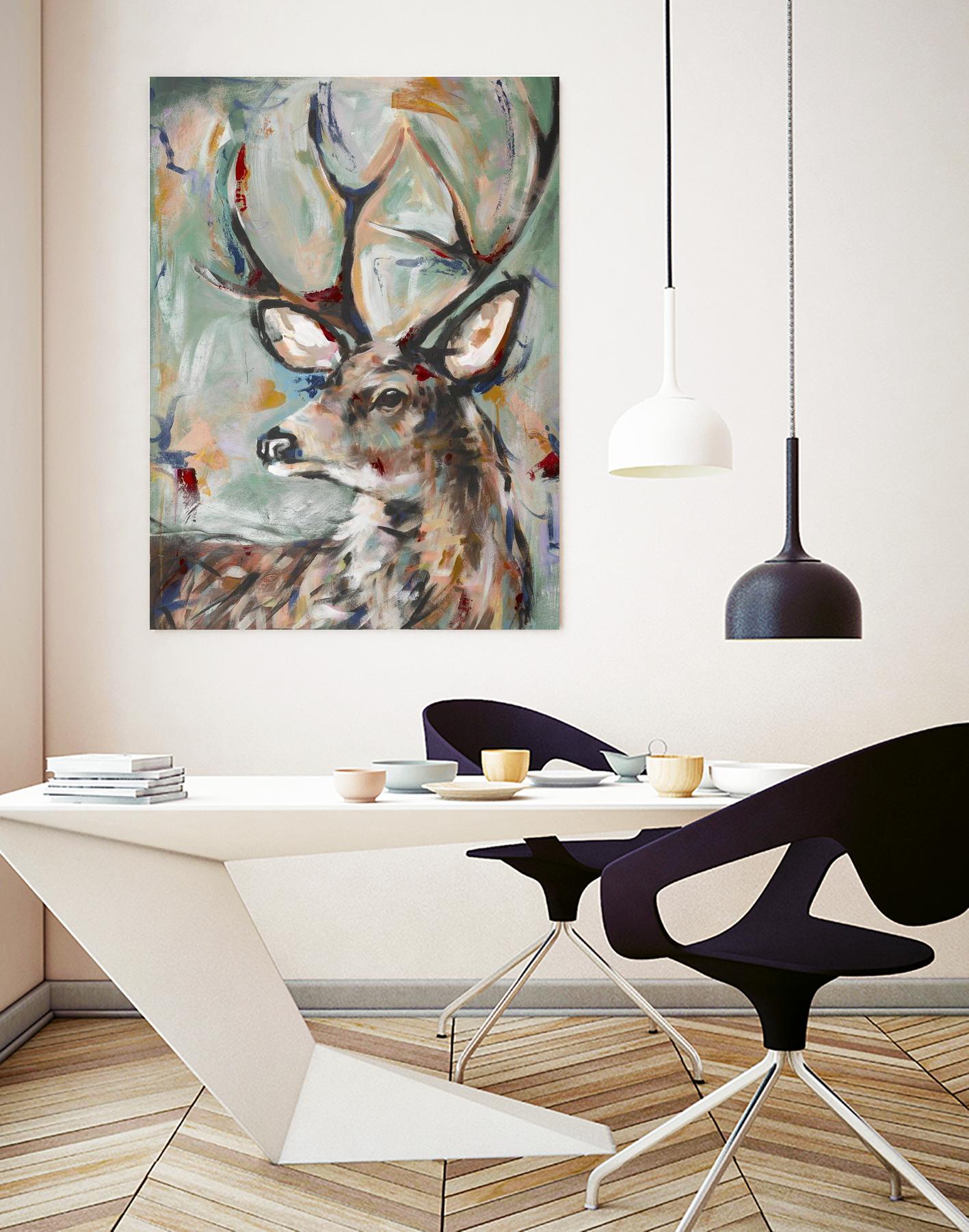 Buck by STA Studio on GIANT ART - beige animals wild
