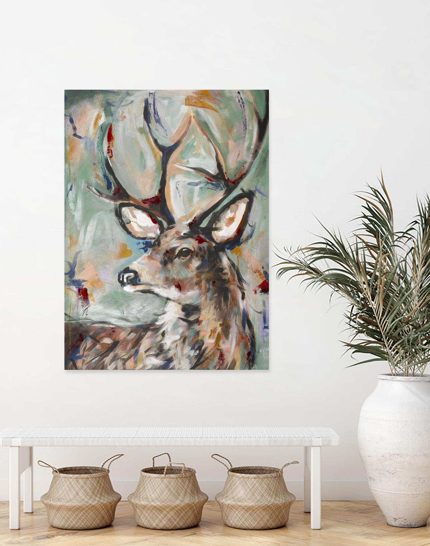 Buck by STA Studio on GIANT ART - beige animals wild