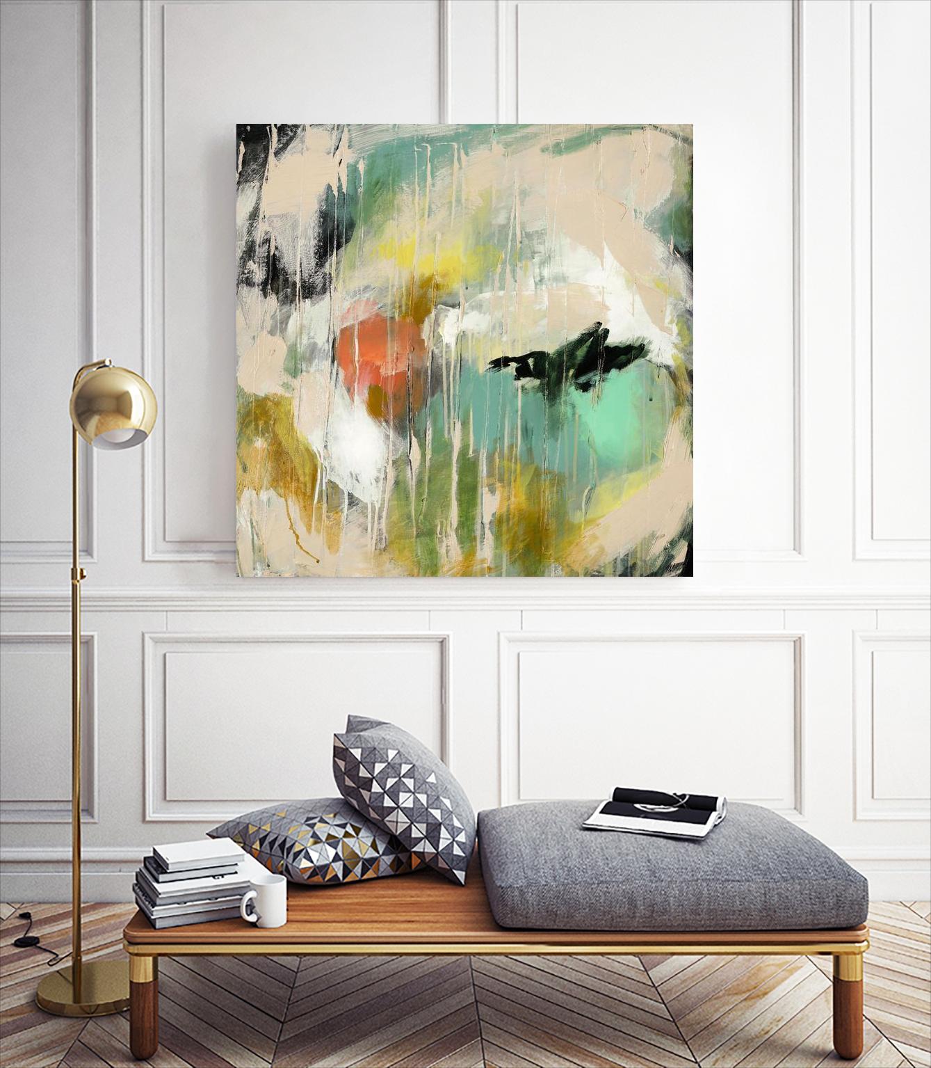 Tunnel Vision 2 by Brenna Harvey on GIANT ART - beige abstract