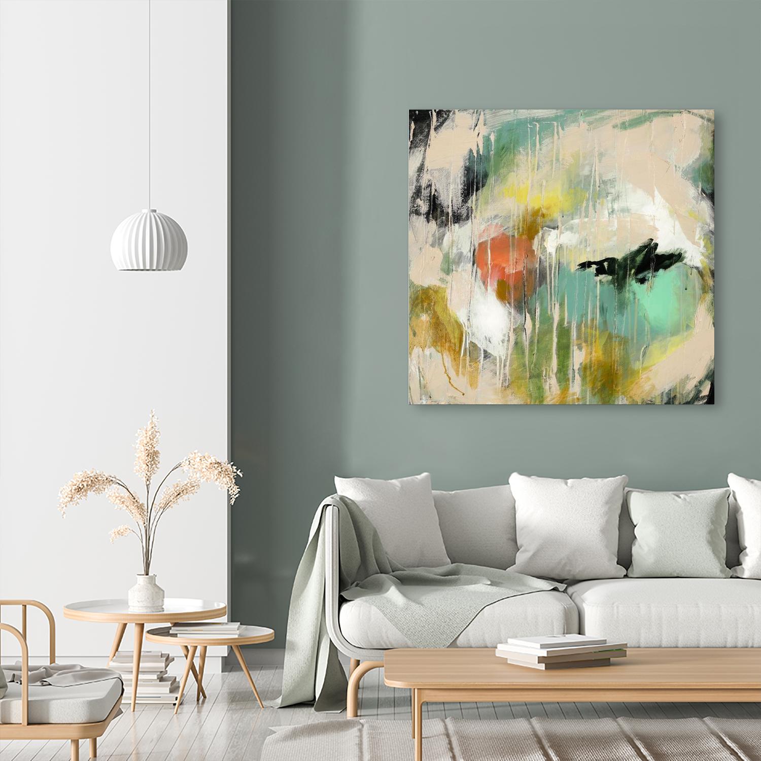 Tunnel Vision 2 by Brenna Harvey on GIANT ART - beige abstract