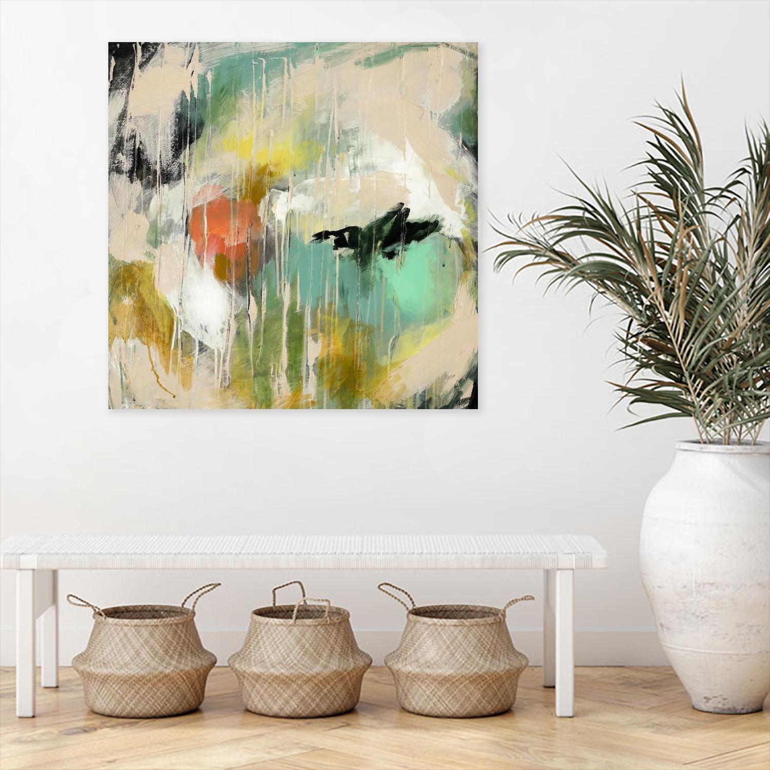 Tunnel Vision 2 by Brenna Harvey on GIANT ART - beige abstract