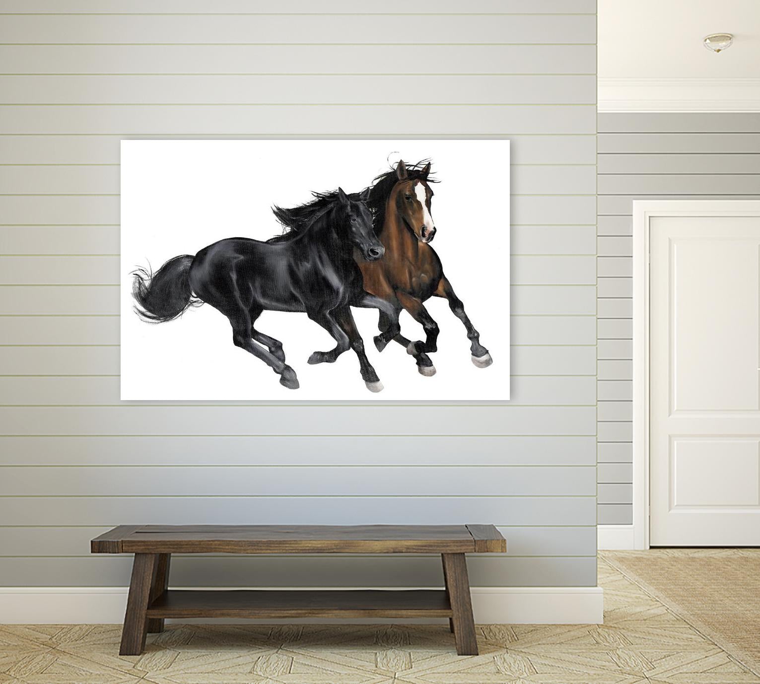 Black & Brown Horse by Stefano Altamura on GIANT ART - white black & white horse
