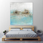 Granulated Aquamarine by Maeve Harris on GIANT ART - grey abstract