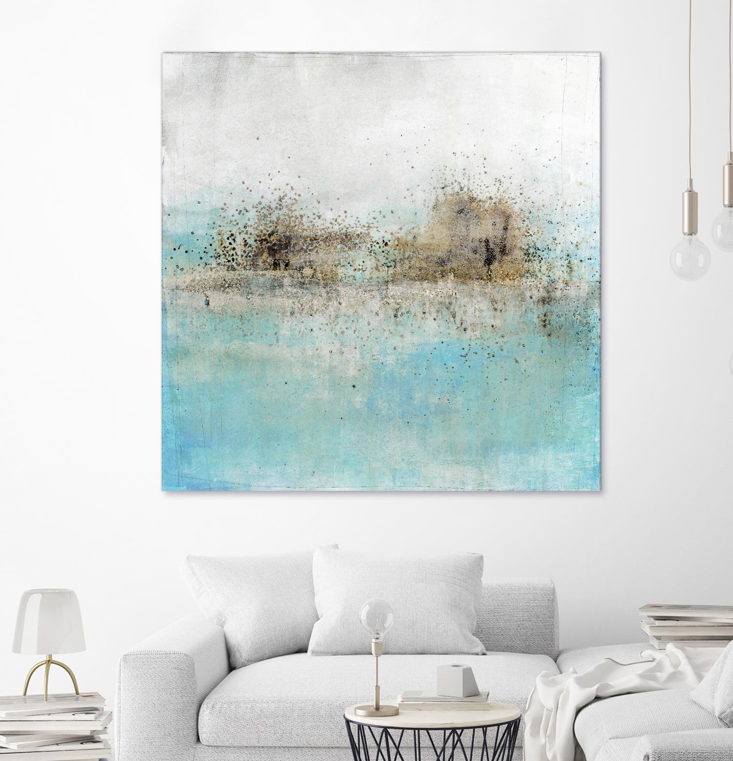 Granulated Aquamarine by Maeve Harris on GIANT ART - grey abstract