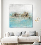 Granulated Aquamarine by Maeve Harris on GIANT ART - grey abstract